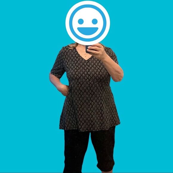 Fun Flirty Lularoe Jana Swing Tunic Top sz L - Picture 3 of 7